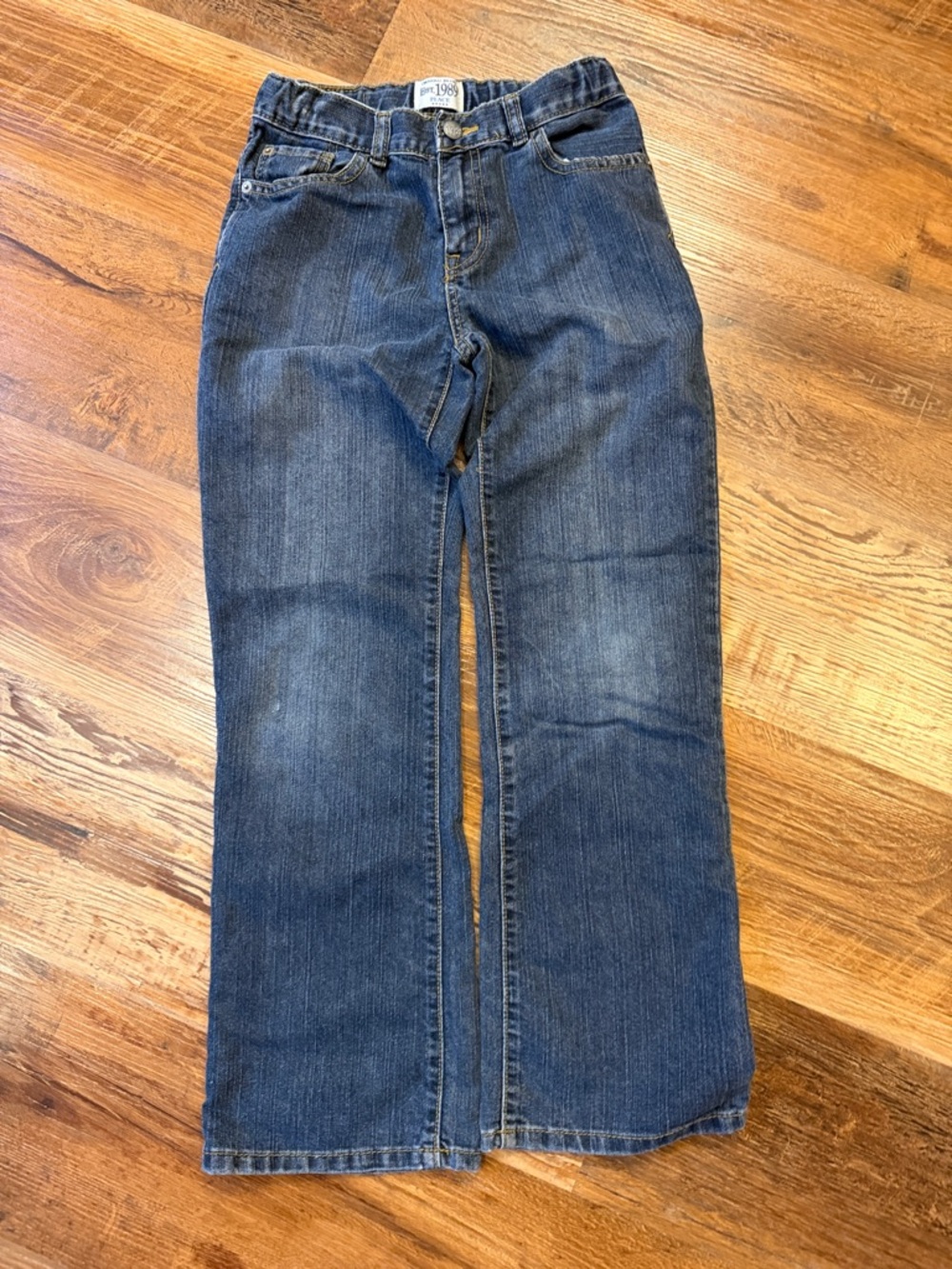 Dark Blue Straight-Leg Jeans